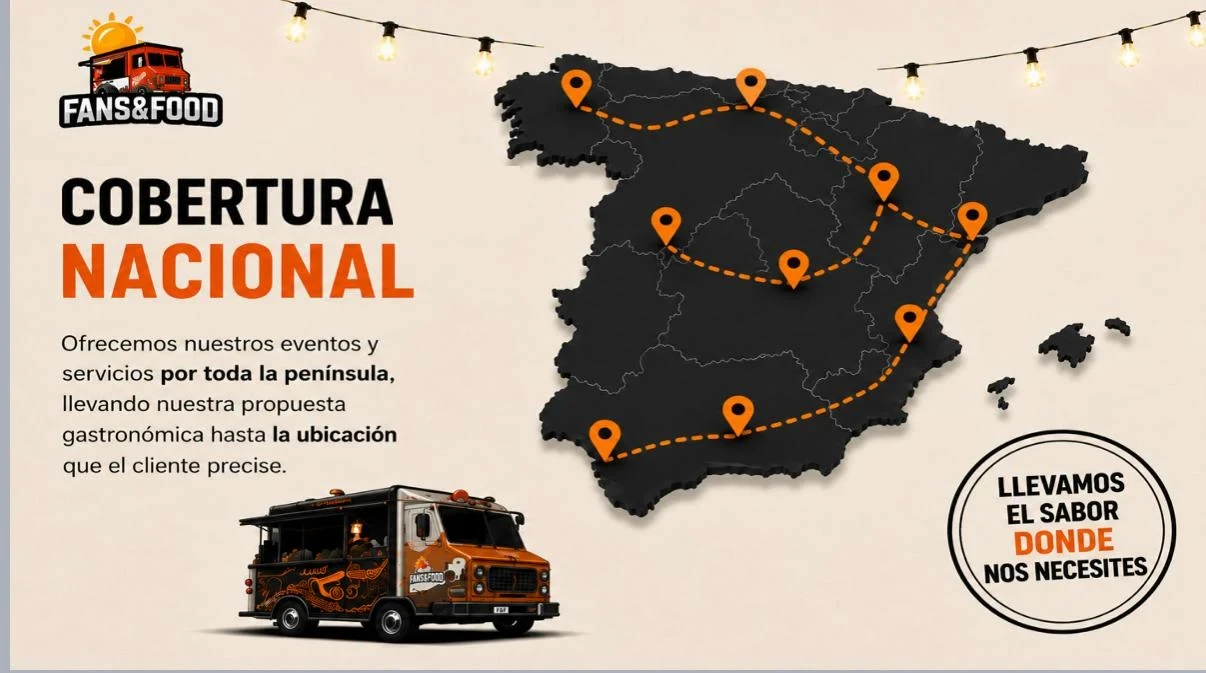 Cobertura de Fans&Food: mapa de zonas donde trabaja.