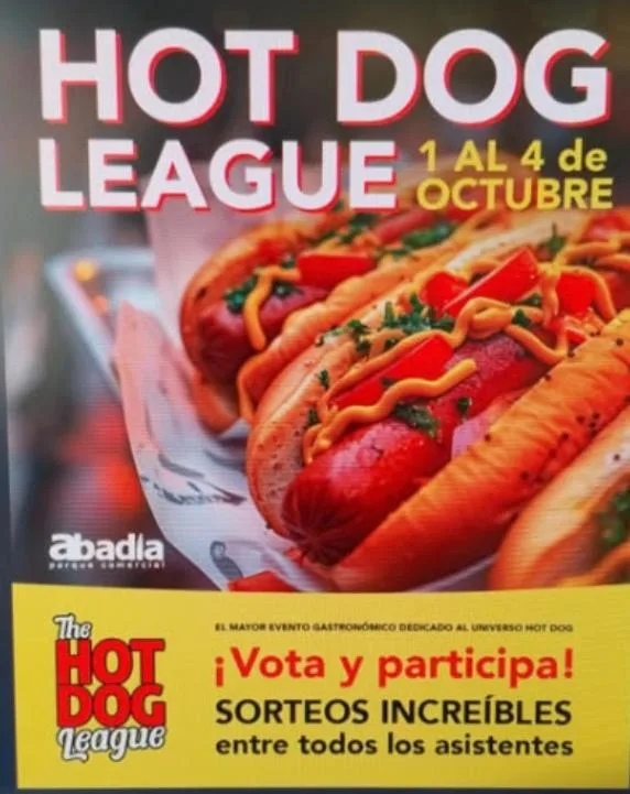 Póster oficial del próximo evento Hot Dog League, del 1 al 4 de octubre.